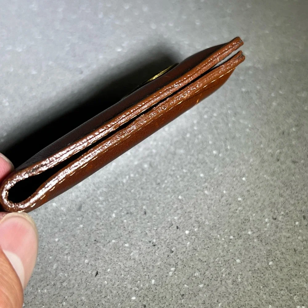 Genoa Lakes Leather Magnetic Money Clip Made In USA